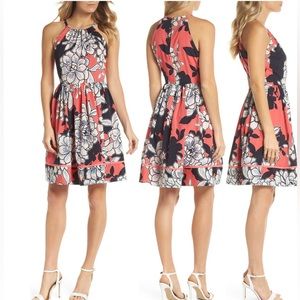 NWOT Vince Camuto Floral Fit-and-Flare Dress